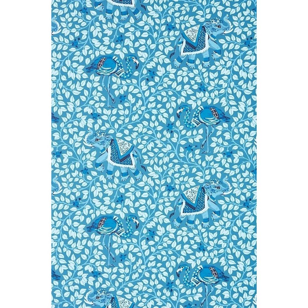 Anthropologie Printfresh Flamenco Wallpaper in Sapphire Blue